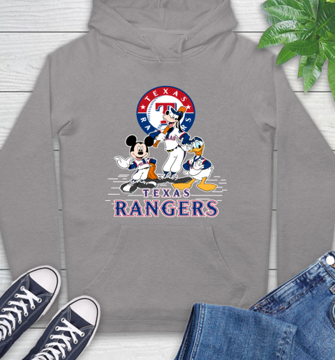 MLB Texas Rangers Mickey Mouse Donald Duck Goofy Baseball T Shirt Hoodie 6