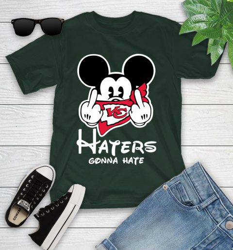 NFL Kansas City Chiefs Haters Gonna Hate Mickey Mouse Disney Football T Shirt_000 Youth T-Shirt 5