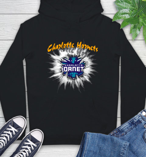 Charlotte Hornets NBA Basketball Rip Sports Hoodie Charlotte Hornets NBA Basketball Rip Sports Hoodie