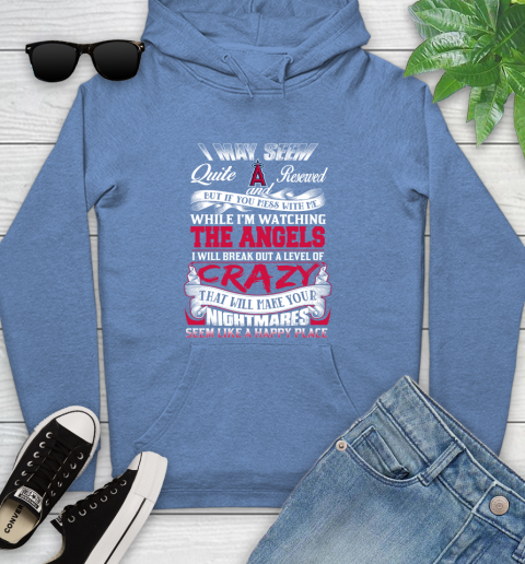 Los Angeles Angels MLB Baseball Don't Mess With Me While I'm Watching My Team Youth Hoodie 13