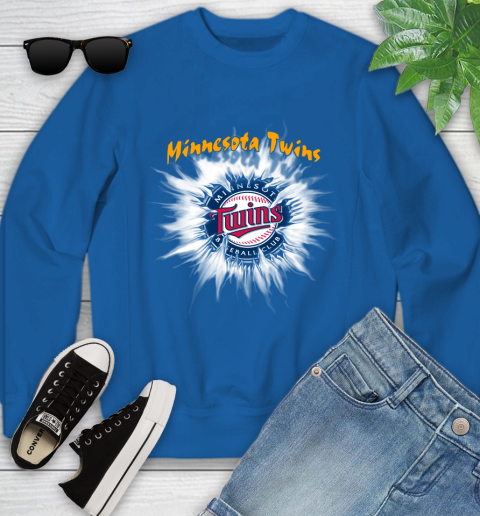Minnesota Twins MLB Baseball Adoring Fan Rip Sports Youth Sweatshirt 7