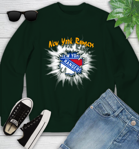 New York Rangers NHL Hockey Adoring Fan Rip Sports Youth Sweatshirt 9