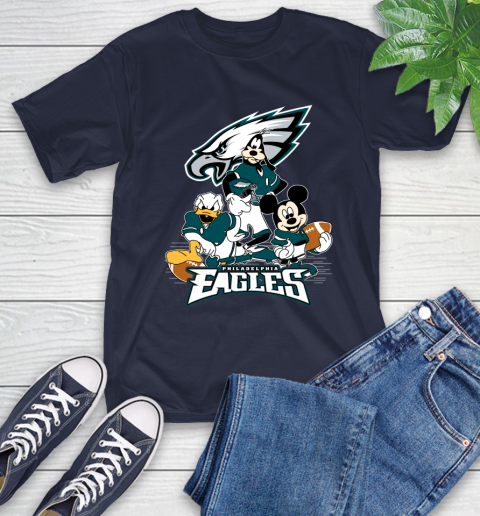 NFL Philadelphia Eagles Mickey Mouse Donald Duck Goofy Football Shirt T-Shirt 3