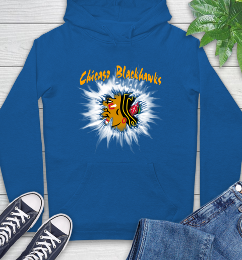 Chicago Blackhawks NHL Hockey Adoring Fan Rip Sports Hoodie 9