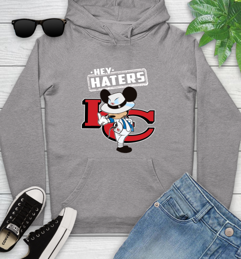 NFL Hey Haters Mickey Football Sports Kansas City Chiefs Youth Hoodie 6