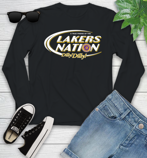 NBA A True Friend Of The Los Angeles Lakers Dilly Dilly Basketball Sports Youth Long Sleeve