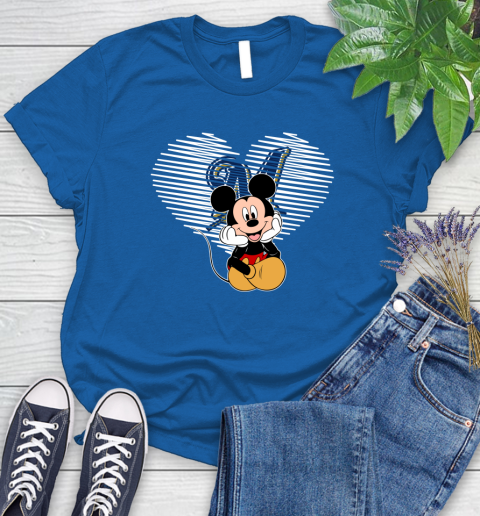 MLB Milwaukee Brewers The Heart Mickey Mouse Disney Baseball T Shirt_000 Women's T-Shirt 12