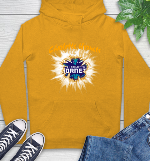 Charlotte Hornets NBA Basketball Rip Sports Hoodie - Image 3