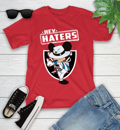 NFL Hey Haters Mickey Football Sports Oakland Raiders Youth T-Shirt 13