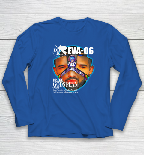 Drake Evangelion Shirt Drake Eva 06 Drake Gods Plan Long Sleeve T-Shirt 6