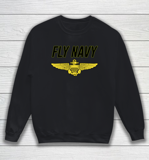 Fly Navy Shirt Pilot Wings Sweatshirt