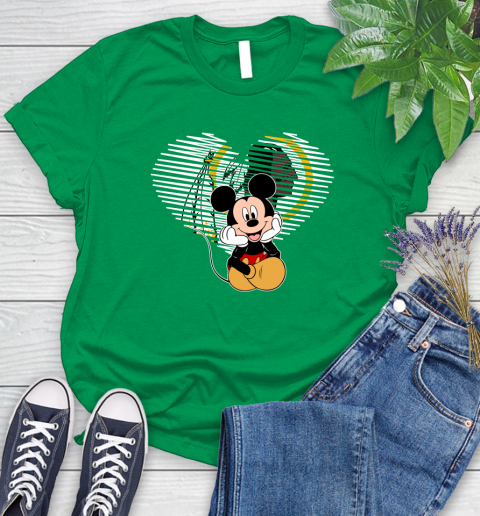 NFL Washington Redskins The Heart Mickey Mouse Disney Football T Shirt_000 Women's T-Shirt 9