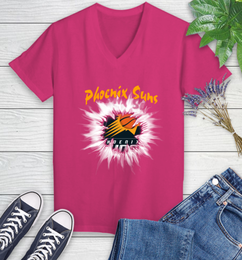 Phoenix Suns NBA Basketball Rip Sports Women's V-Neck T-Shirt 9