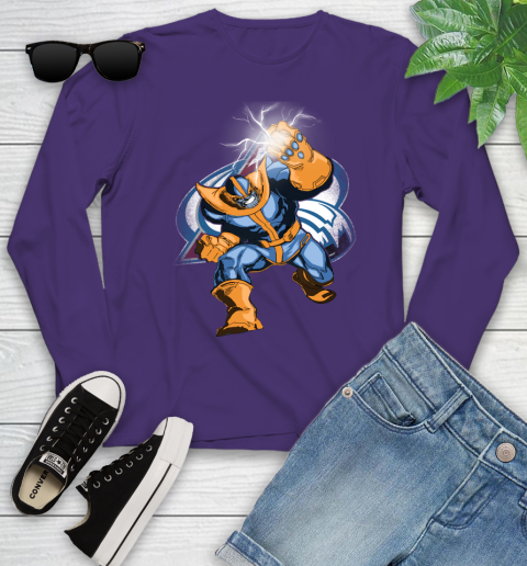 Colorado Avalanche NHL Hockey Thanos Avengers Infinity War Marvel Youth Long Sleeve 4