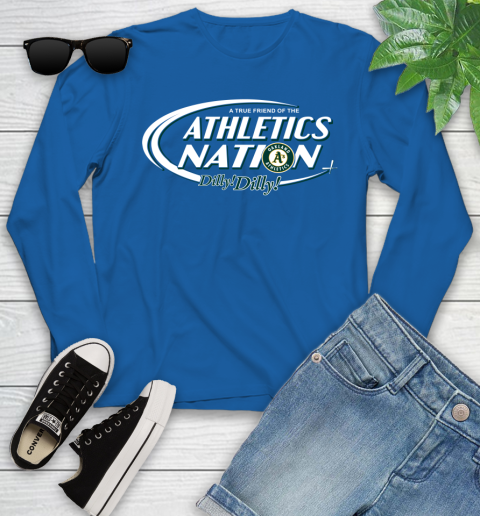 MLB A True Friend Of The Oakland Athletics Dilly Dilly Baseball Sports Youth Long Sleeve 10