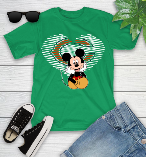 NFL Chicago Bears The Heart Mickey Mouse Disney Football T Shirt_000 Youth T-Shirt 8