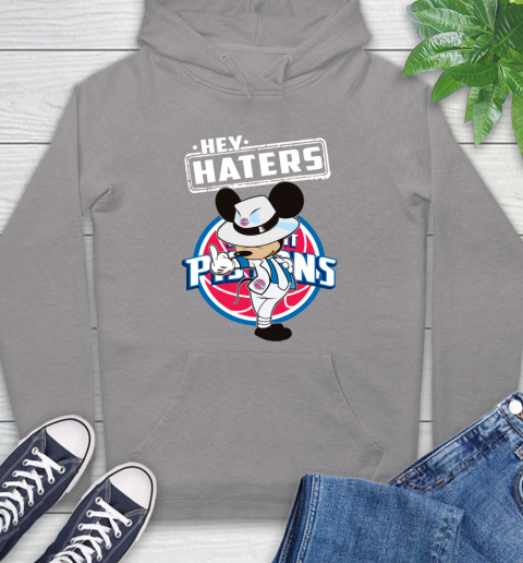 NBA Hey Haters Mickey Basketball Sports Detroit Pistons Hoodie 6