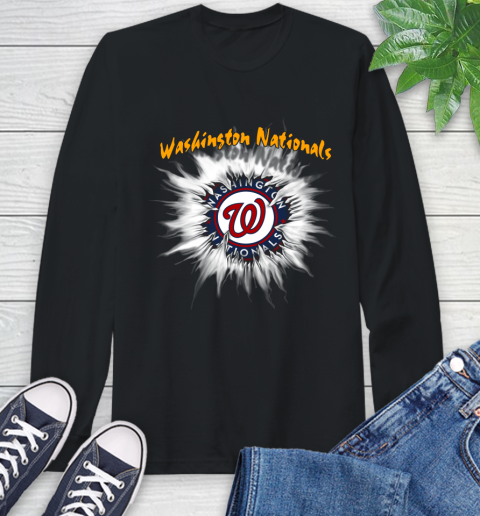 Washington Nationals MLB Baseball Adoring Fan Rip Sports Long Sleeve T-Shirt