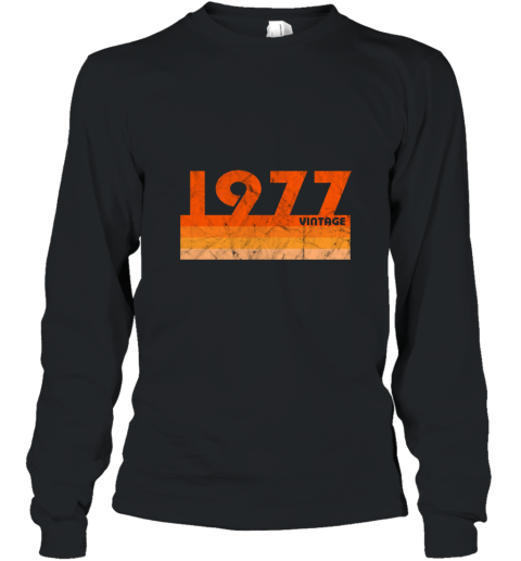 Vintage Retro 1977 T Shirt 41 yrs old Bday 41st Birthday Tee Long Sleeve