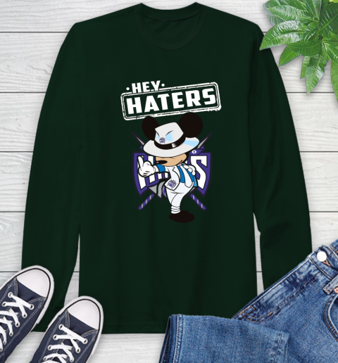 NBA Hey Haters Mickey Basketball Sports Sacramento Kings Long Sleeve T-Shirt 7