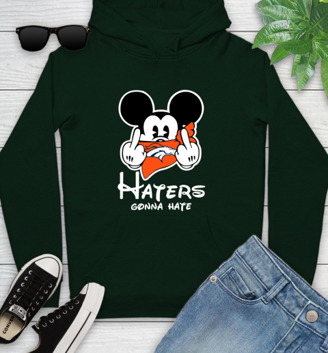 NFL Denver Broncos Haters Gonna Hate Mickey Mouse Disney Football T Shirt Youth Hoodie 14