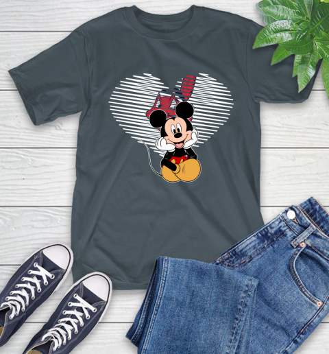 MLB Cleveland Indians The Heart Mickey Mouse Disney Baseball T Shirt_000 T-Shirt 10