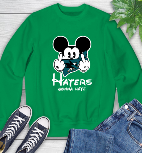 NHL San Jose Sharks Haters Gonna Hate Mickey Mouse Disney Hockey T Shirt Sweatshirt 7