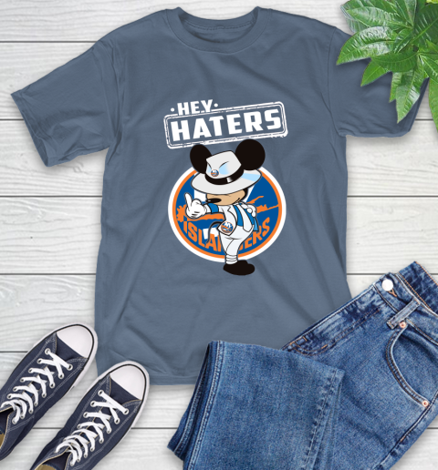 NHL Hey Haters Mickey Hockey Sports New York Islanders T-Shirt 8