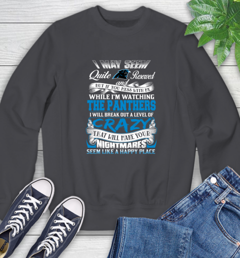 Carolina Panthers NFL Football Don't Mess With Me While I'm Watching My Team Sweatshirt 6