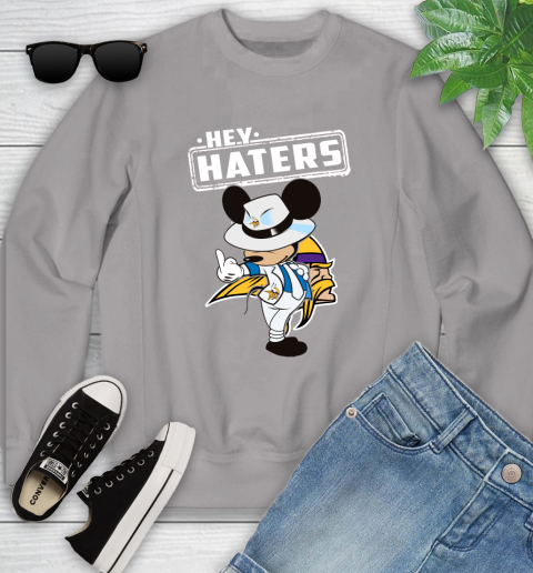 NFL Hey Haters Mickey Football Sports Minnesota Vikings Youth Sweatshirt 3