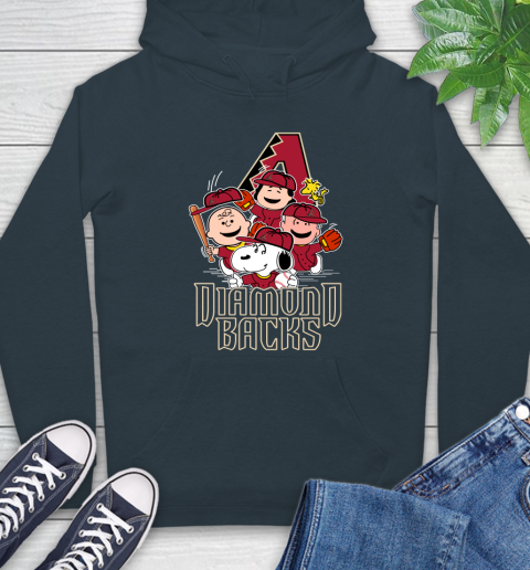 MLB Arizona Diamondbacks Snoopy Charlie Brown Woodstock The Peanuts Movie Baseball T Shirt_000 Hoodie 7
