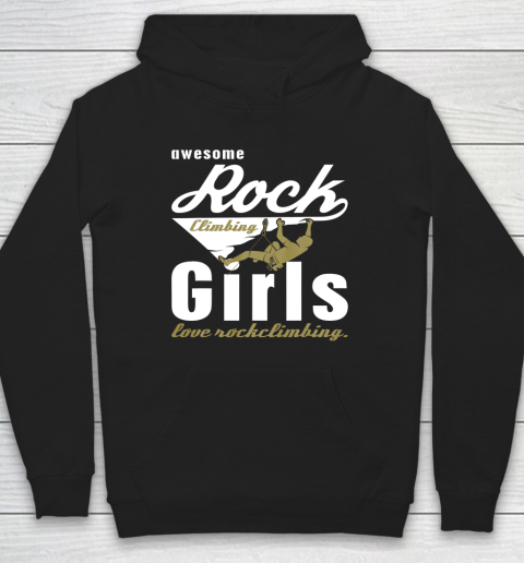 Rock Climbing Shirt Vintage Mountaineering With Awesome Girls Love Rock Climbing Hoodie