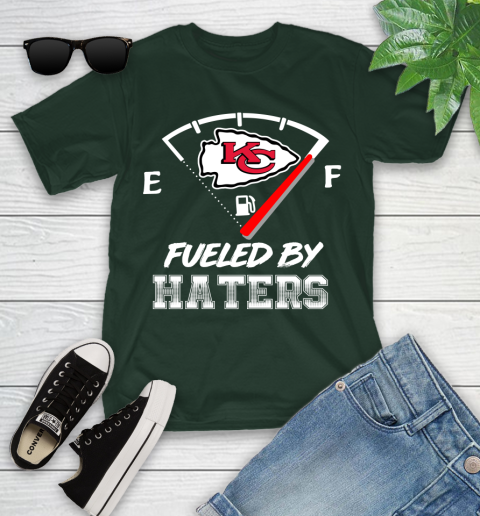 Kansas City Chiefs NFL Football Fueled By Haters Sports Youth T-Shirt 5