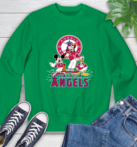 MLB Los Angeles Angels Mickey Mouse Donald Duck Goofy Baseball T Shirt Sweatshirt 7