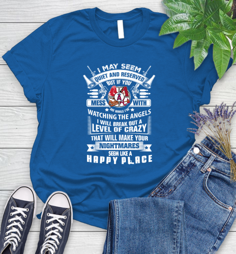 Los Angeles Angels MLB Baseball Don't Mess With Me While I'm Watching My Team Sports Women's T-Shirt 12