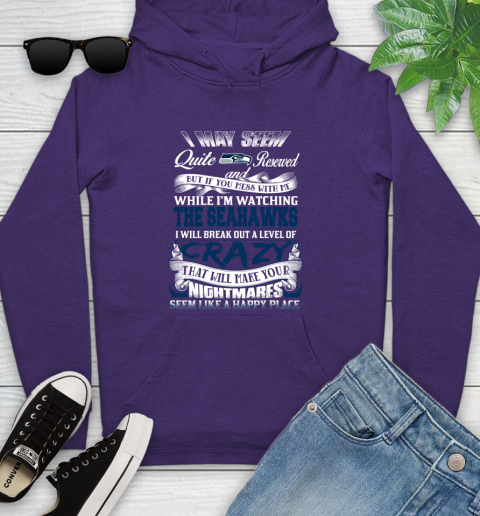 Seattle Seahawks NFL Football Don't Mess With Me While I'm Watching My Team Youth Hoodie 6 Seattle Seahawks NFL Football Don't Mess With Me While I'm Watching My Team Youth Hoodie - Image 6