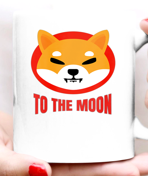 Shiba Inu Logo Shib to the Moon Design Ceramic Mug 11oz