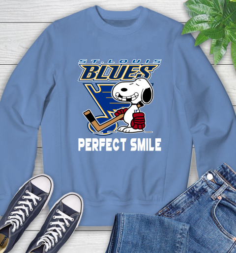 NHL St.Louis Blues Snoopy Perfect Smile The Peanuts Movie Hockey T Shirt Sweatshirt 11