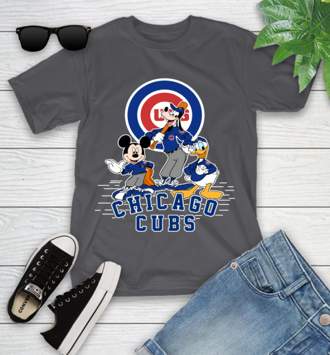 MLB Chicago Cubs Mickey Mouse Donald Duck Goofy Baseball T Shirt Youth T-Shirt 6