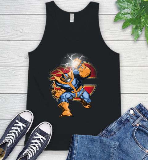 Calgary Flames NHL Hockey Thanos Avengers Infinity War Marvel Tank Top