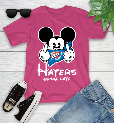 NBA Oklahoma City Thunder Haters Gonna Hate Mickey Mouse Disney Basketball T Shirt Youth T-Shirt 11