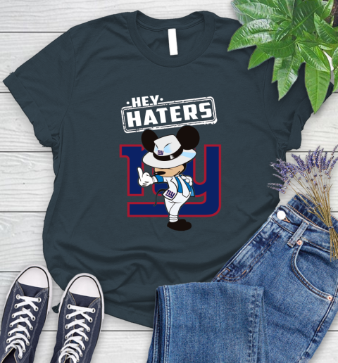 NFL Hey Haters Mickey Football Sports New York Giants Women's T-Shirt 11