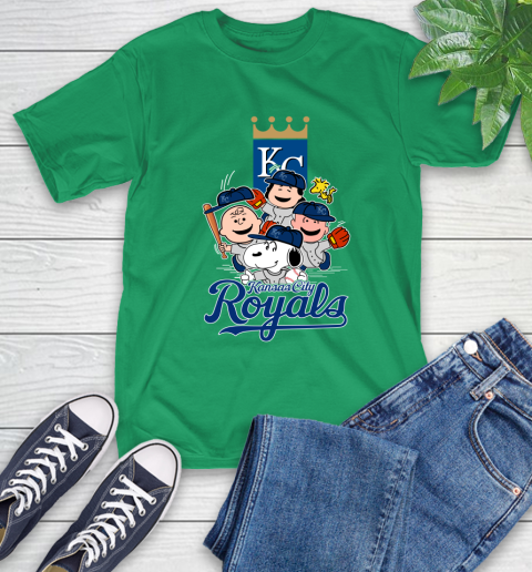 MLB Kansas City Royals Snoopy Charlie Brown Woodstock The Peanuts Movie Baseball T Shirt_000 T-Shirt 7