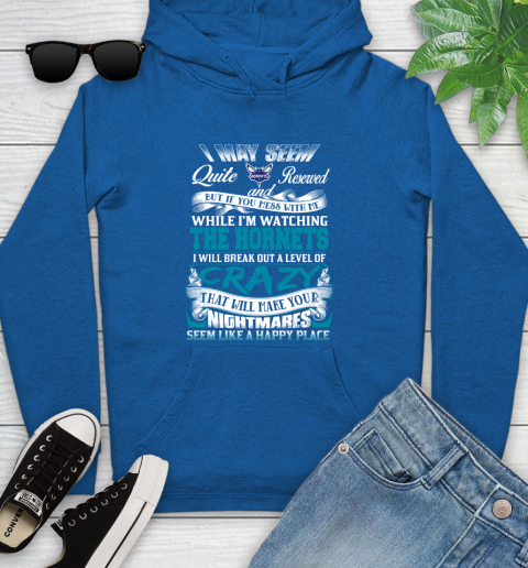 Charlotte Hornets NBA Basketball Don't Mess With Me While I'm Watching My Team Youth Hoodie 11