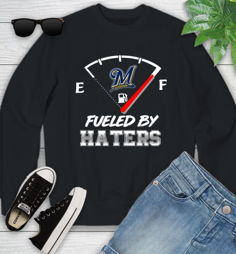 Milwaukee Brewers MLB Baseball Fueled By Haters Sports Youth Sweatshirt