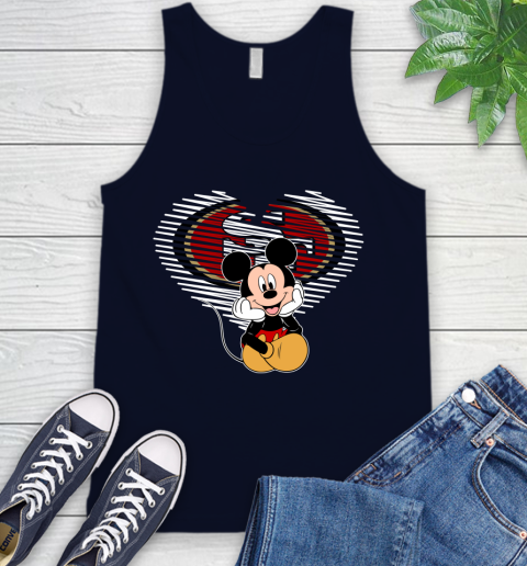 NFL San Francisco 49ers The Heart Mickey Mouse Disney Football T Shirt_000 Tank Top 2