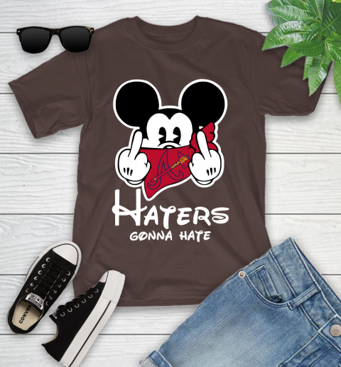 MLB Atlanta Braves Haters Gonna Hate Mickey Mouse Disney Baseball T Shirt_000 Youth T-Shirt 7