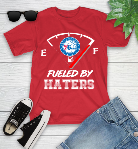 Philadelphia 76ers NBA Basketball Fueled By Haters Sports Youth T-Shirt 13
