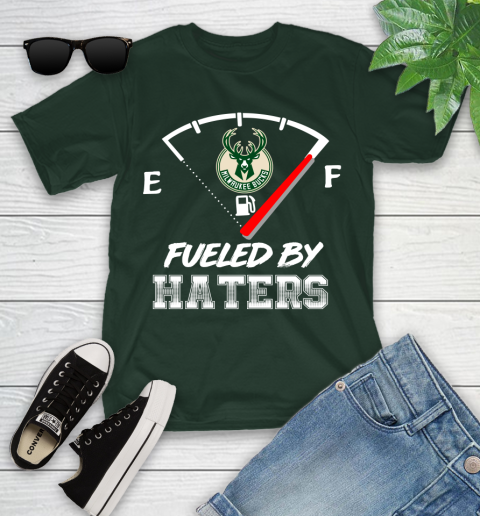 Milwaukee Bucks NBA Basketball Fueled By Haters Sports Youth T-Shirt - Image 6