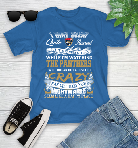 Florida Panthers NHL Hockey Don't Mess With Me While I'm Watching My Team Youth T-Shirt 12